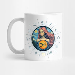 ZODIAC Cancer - Astrological CANCER - CANCER - ZODIAC sign - Van Gogh style - 3 Mug